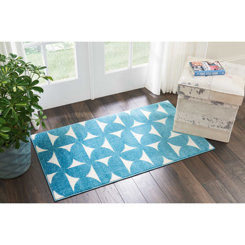 Tapis bleu Cristin Eclectic Bohemian, Rectangle 2 pi 2 po x 3 pi 9 po