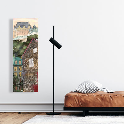 «Château Frontenac», toile rétro | Brown Brown Home Decor