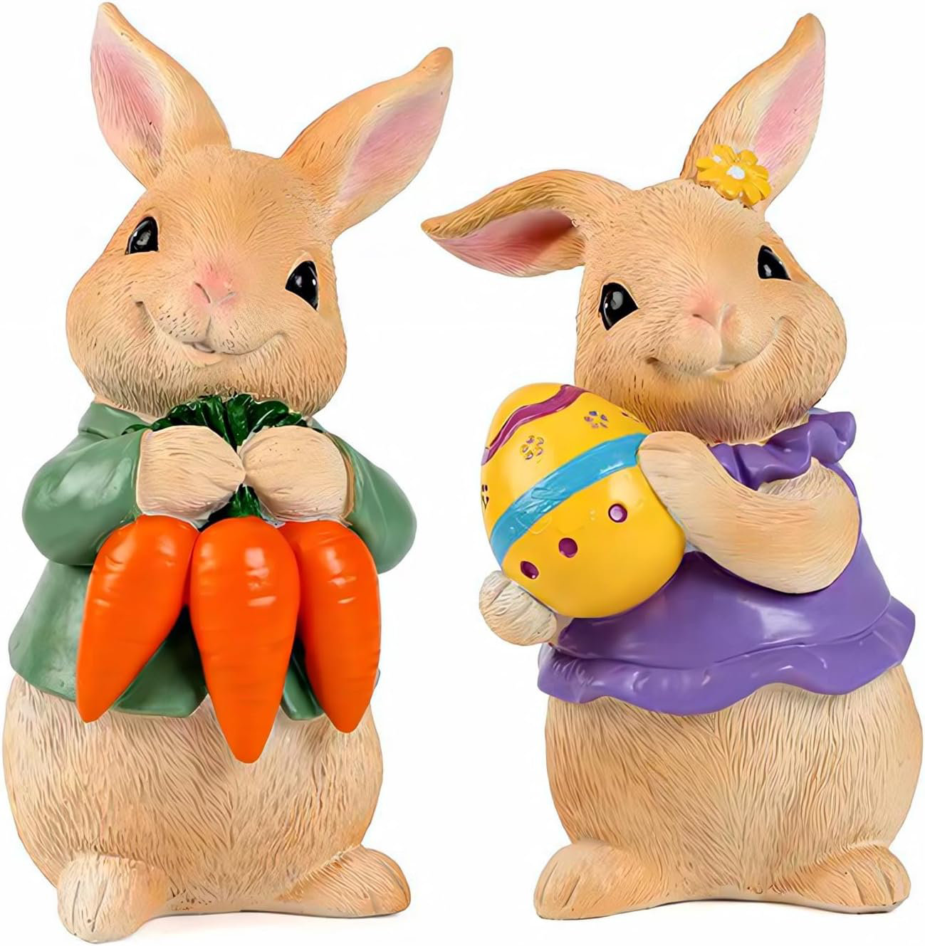 Rosalind Wheeler Cute Rabbit Statue Easter Ornaments | Wayfair