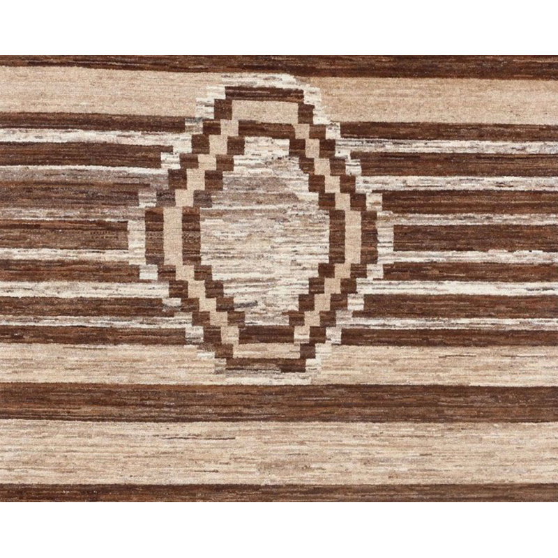 Geometric Hand Knotted 126cm X 185cm Area Rug