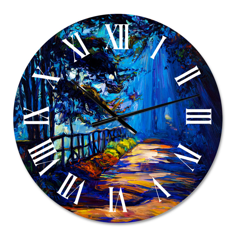 Horloge murale Shadows In The Af après-midi sur Park Road - Lake House, Surdimensionné
