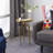Gold Aluminum Metal Tray Inspired Top Side End Accent Table with 3 Tripod Legs, 13" x 13" x 22"-1430172301-1397935594