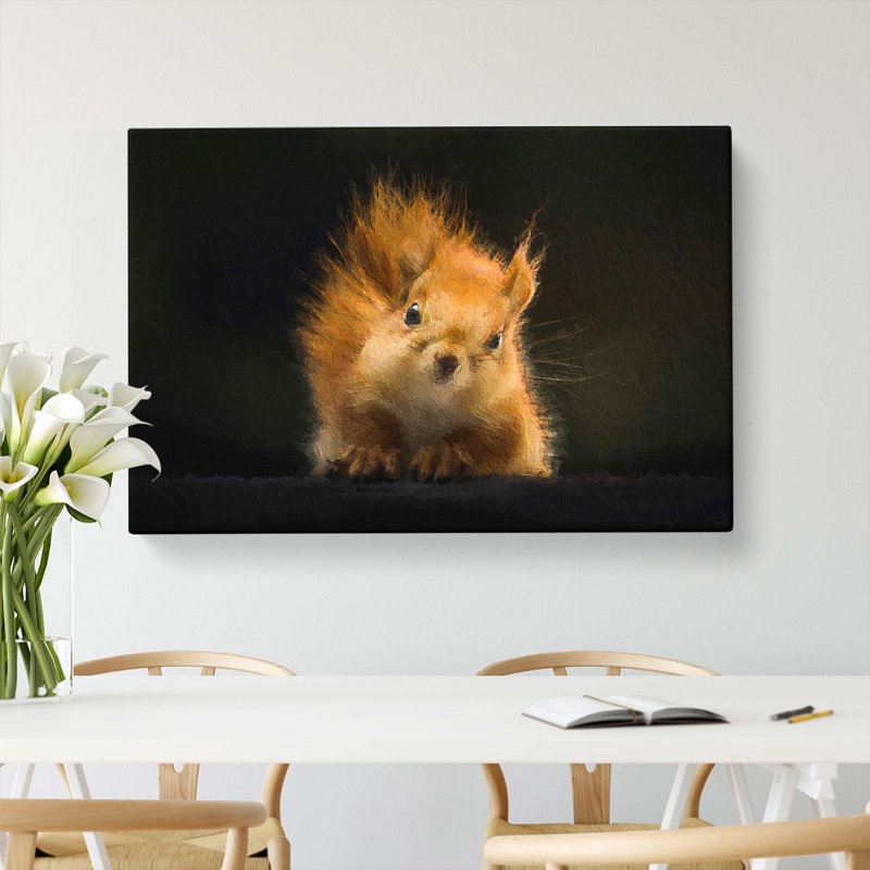 Squirrel - Wrapped Canvas, 50cm H x 76cm W x 3cm D