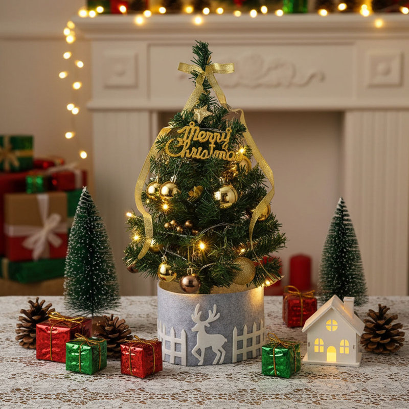 1.9' H Lighted Artificial Christmas Tree