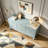 Sideboard with Wave Design - 3 Adjustable Shelves, 3 Drawers & Soft-Close Doors