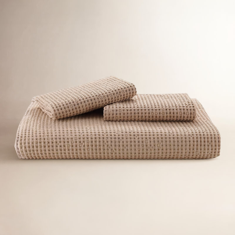 Housse de couette à carreaux gaufrée 100% coton, Housse de couette très grand et 2 très grandes t, Kaki
