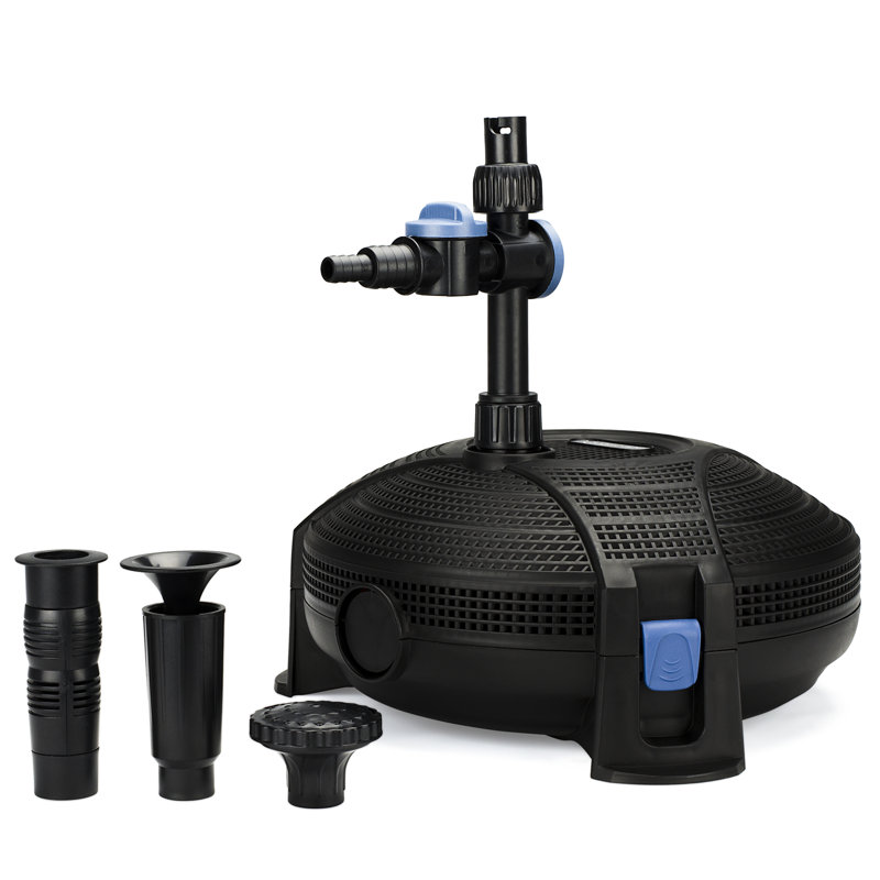 AquaJet 600 Black Submersible Pond Pump with Fountain Heads