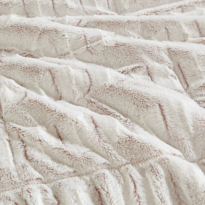 Ensembles de literie luxueux en fourrure longue, polyester doux, style moderne pour la maison