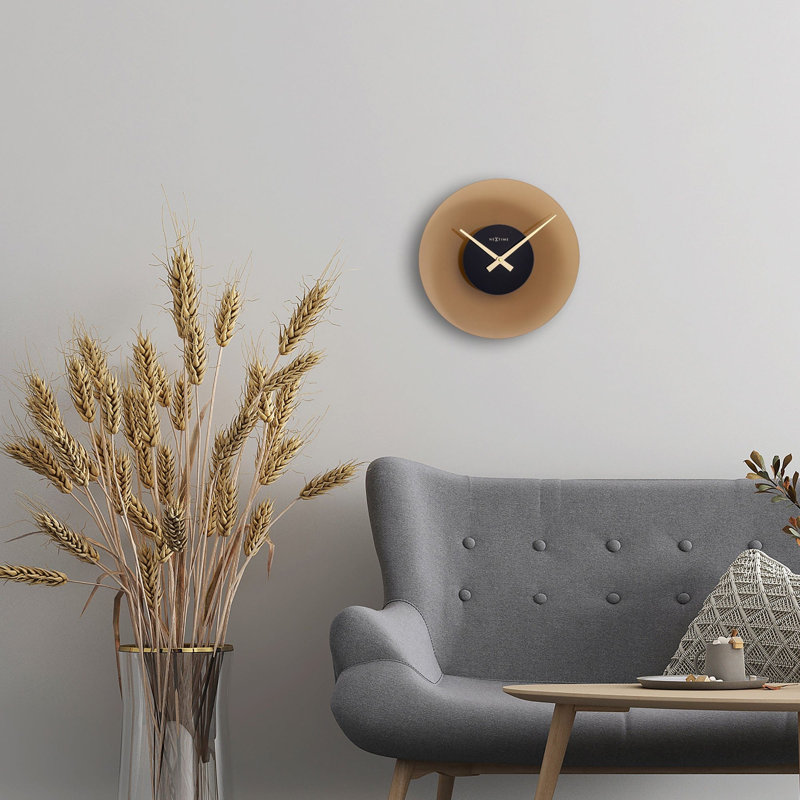 Glass Wall Clock, Brown 