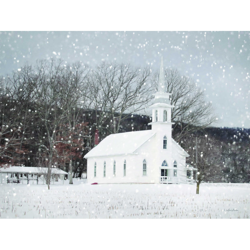 «Weishample Church in Winter» par Lori Deiter, reproduction sur toile, H 24 po x l 32 po
