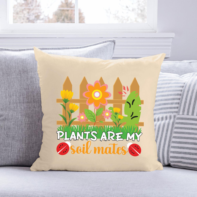 Amant de jardin - Citation amusante 113 - Coussin décoratif inclus, H 16 po x l 16 po