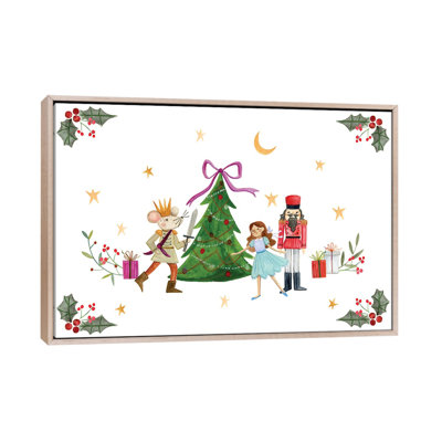 Casse-noisette autour de l'arbre de Noël - reproduction d'art murale - toile encadrée