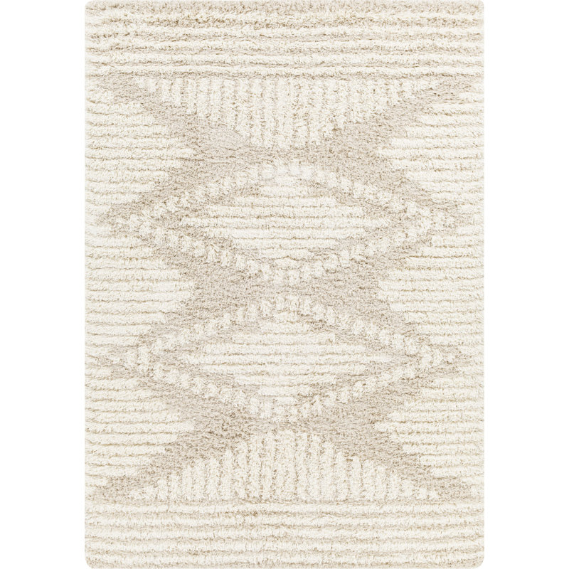 Rectangle Geometric Shaggy Area Rug, Rectangle 130 x 170 cm