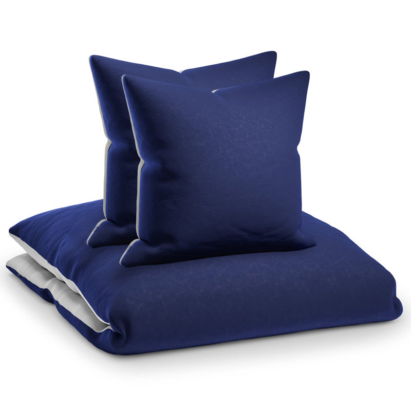 Polyester Unicoloured Duvet Cover Set with Pillow Shams