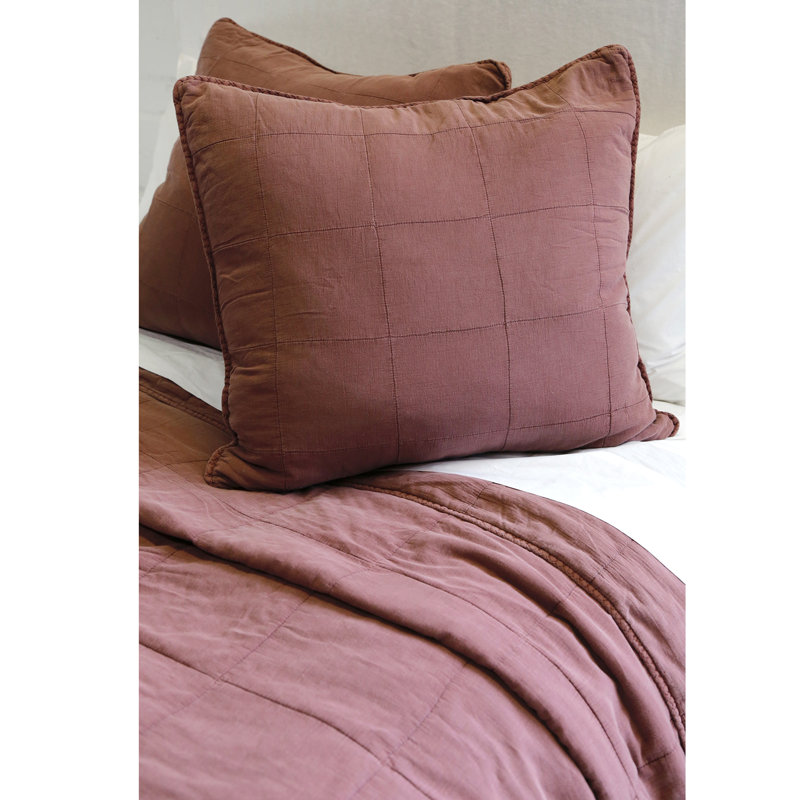 Antwerp Sky Blue King-Sized Cotton Quilted Coverlet