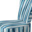 Rayures bleues - Chaise d'appoint rembourrée moderne à rayures bleues