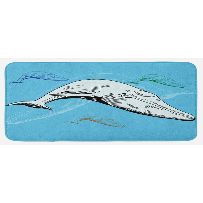 Tapis de cuisine baleine