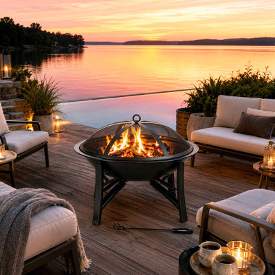 20.2 in. Round Wood-Burning Fire Pit