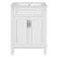 Meuble-lavabo moderne de 24 po avec comptoir d'évier, armoire de rangement en bois massif avec 2 portes à fermeture douce et tablette réglable