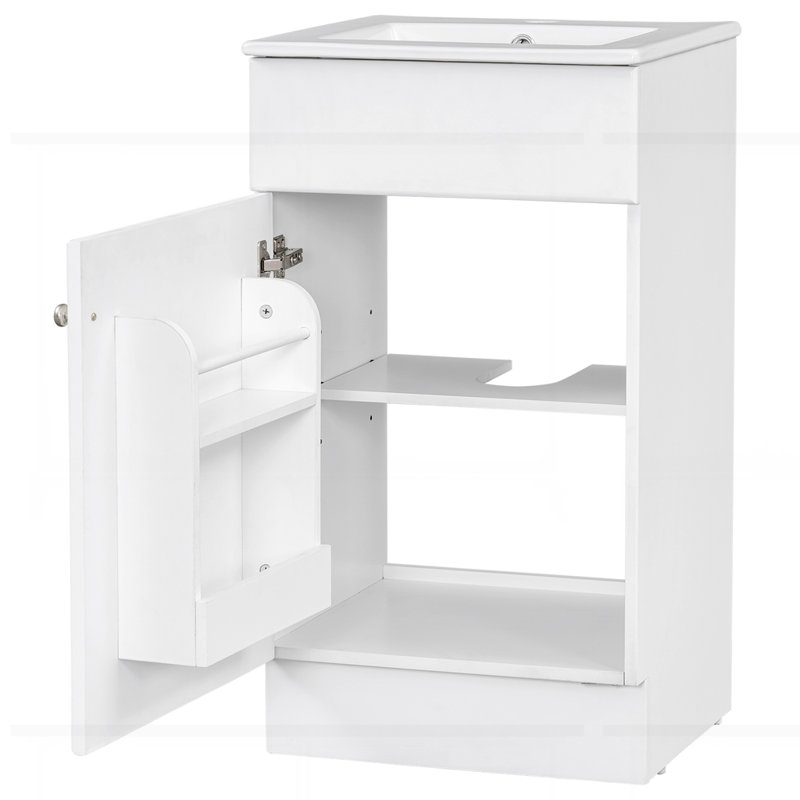 Meuble-lavabo 18 po avec lavabo, Blanc