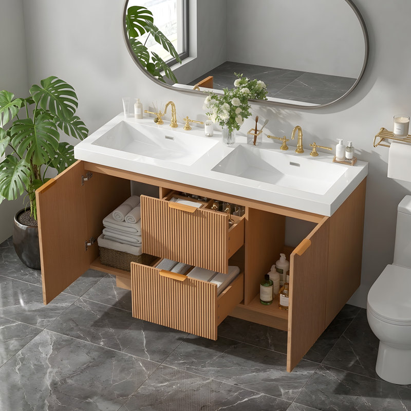 Ensemble de meuble-lavabo double mural 47,24 po, 47"