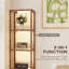 157cm Veneered LED Column Floor Lamp-1144642857