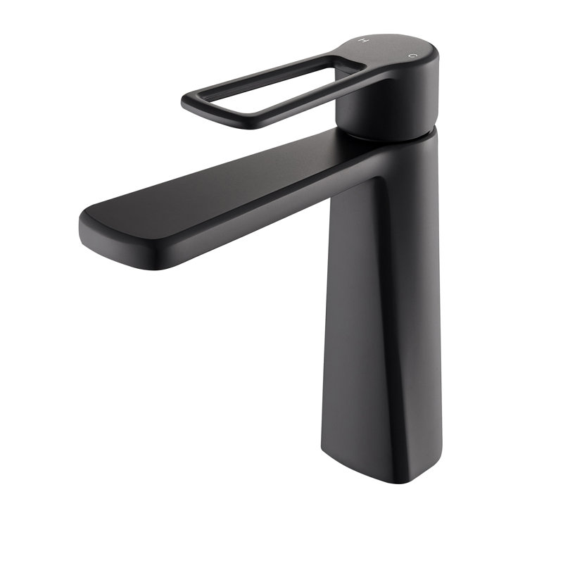 Paula Single Hole Single-Handle Bathroom Faucet, Matte Black