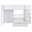 Lit superposé double au-dessus de simple avec garde-robe-1803036703