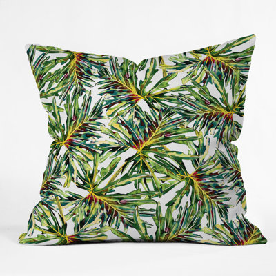 Marta Barragan Camarasa Palm Leaves Paradise Indoor/Outdoor Throw Pillow