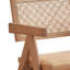 Chaise avec accoudoirs beige et naturelle de style moderne Mid-Century rembourrée avec cadre en bois massif et 2 chaises Snack