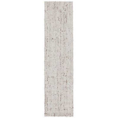Tapis crème en laine fait à la main Noren