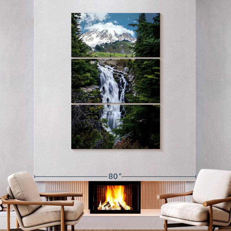 Alvord Myrtle Falls In The Forest, 74" H x 48" W