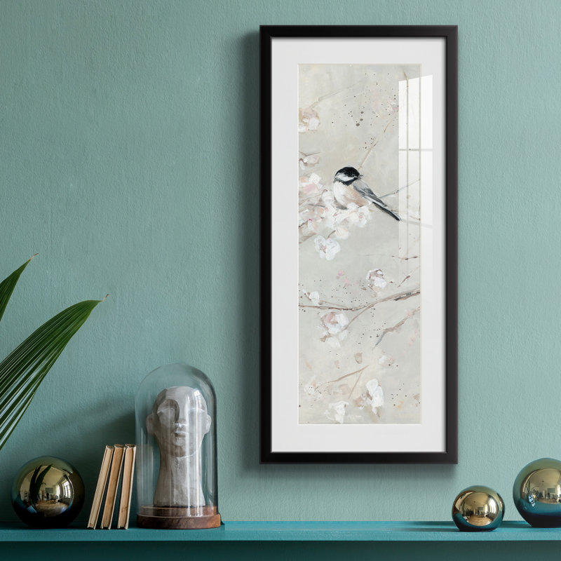 Peinture sur papier encadrée, Noir
