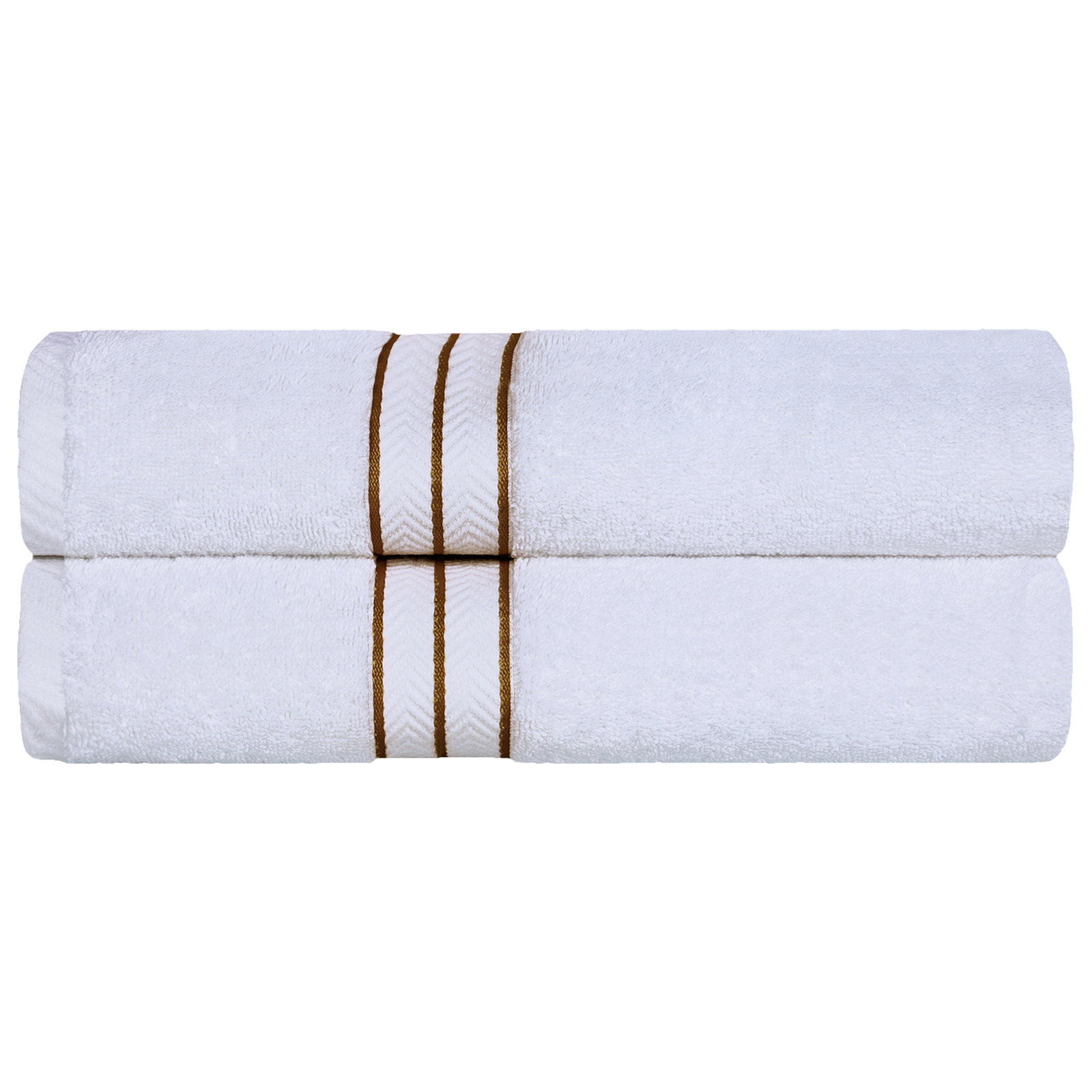 Josann Turkish Cotton Bath Sheet Set, Brown/White