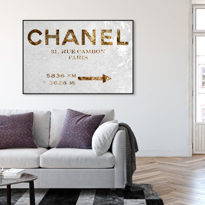 «Fashion and Glam Couture Road Sign», peinture sur toile