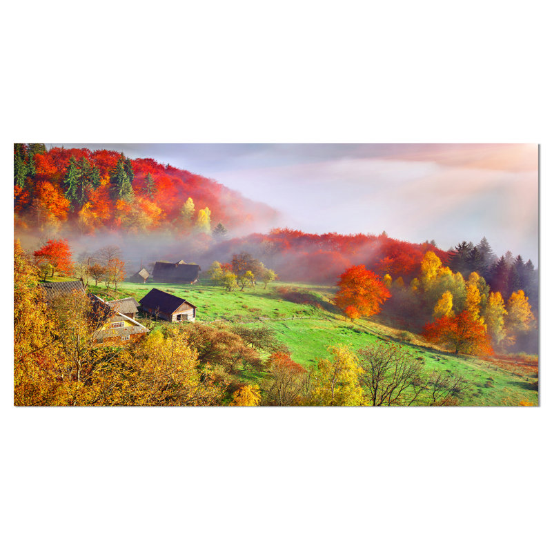 Mountain Village - impression sur toile tendue, H 20 po x l 40 po x P 1po