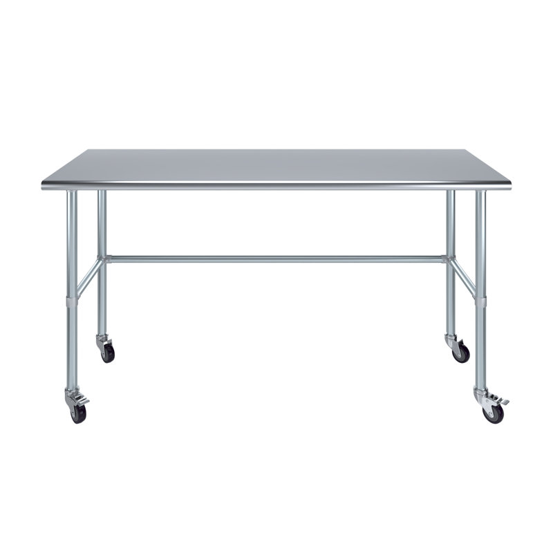 Table de travail en acier inoxydable, H 38 po x L 72 po x l 24 po