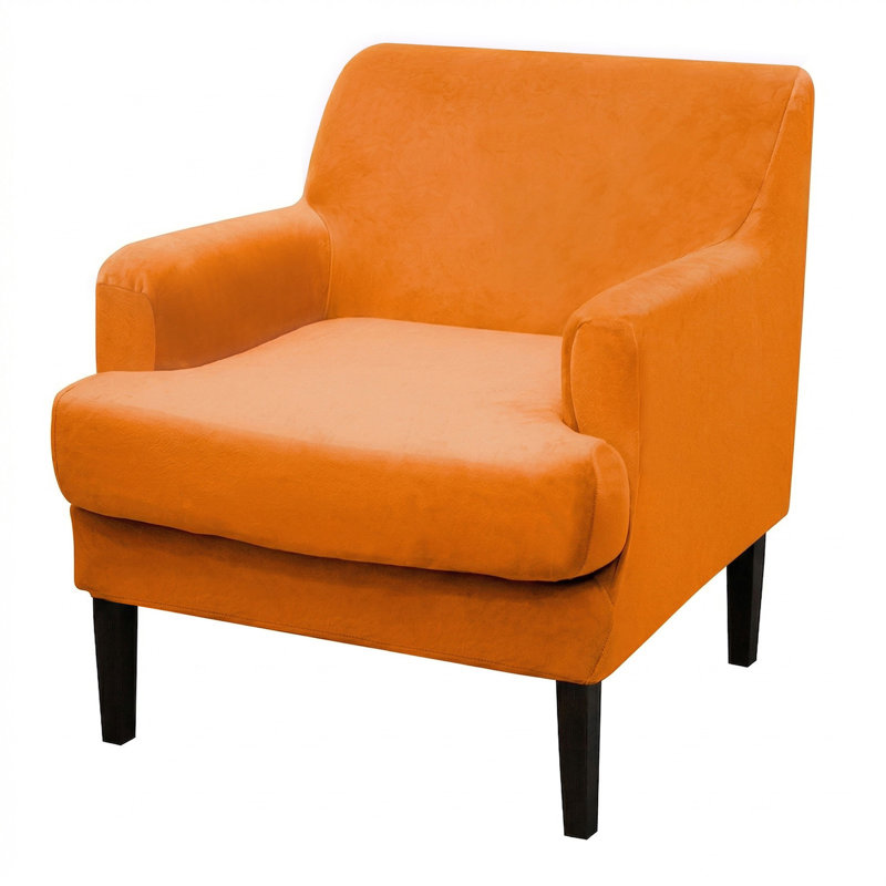 Housse extensible 2 pièces pour chaises d'appoint - Housse de coussin séparée, protection de canapé facile à installer avec tissu en velours renard argenté