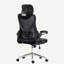 Chaise de bureau ergonomique avec appui-tête et noir mobili Essential