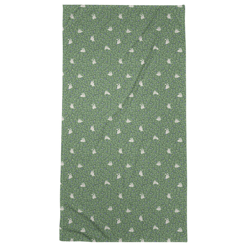 Serviette de bain lapin lapin, Mauve/jaune