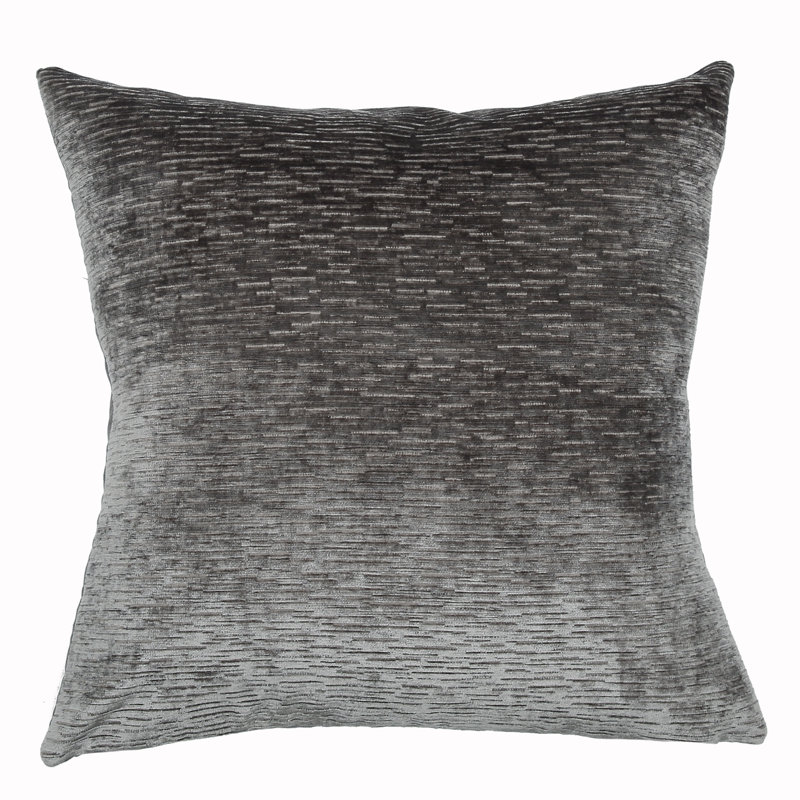 Canterbury Square Pillow Cover & Insert, Charcoal