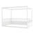 Full Size Canopy Bed Frame With Guardrails For Kids,floor Bed Full With Four Poster Design