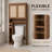 Over-the-Toilet Cabinet with Adjustable Shelves -Light Brown-984481387