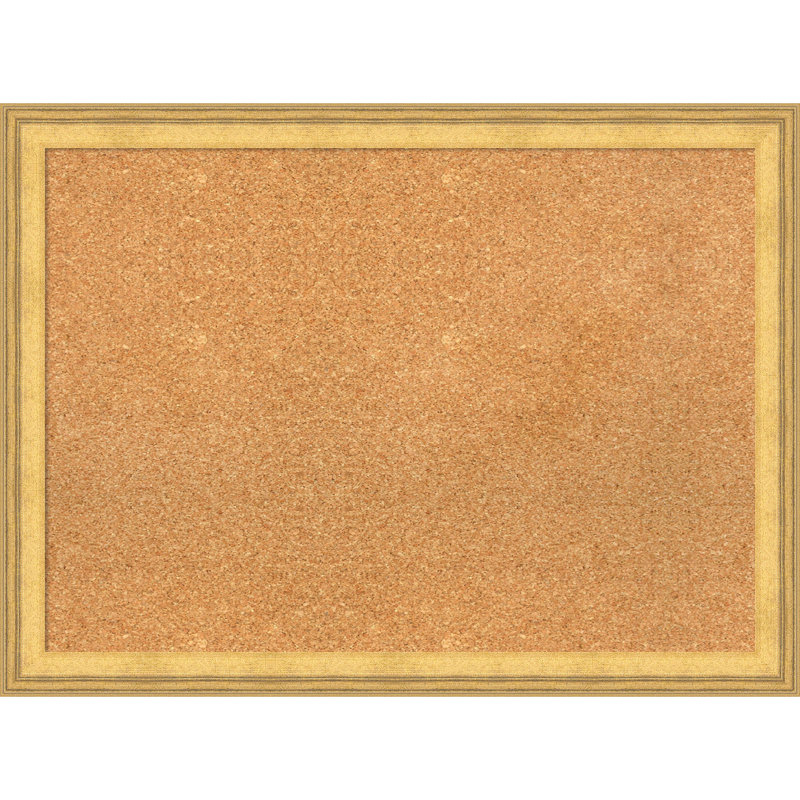 Panneau de liège Owen Gold Wood, tableau d'affichage en liège naturel, tableau d'organisation, Naturel, H 23 po x l 31 po