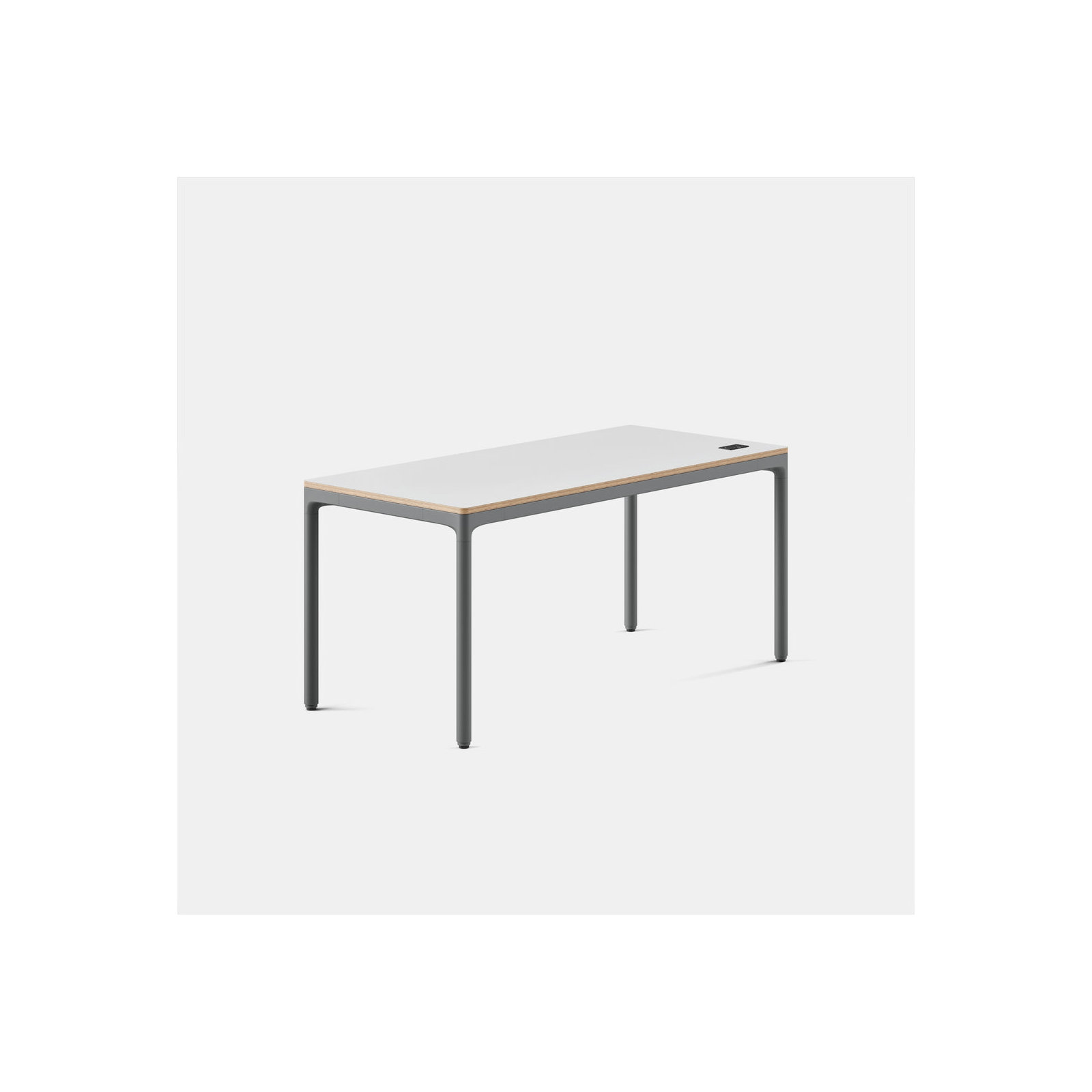 Four Leg Standing Desk, White, Carbon, 44.6" H x 59" W x 27" D