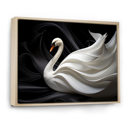 " Black And White Elegy Of A Swan "