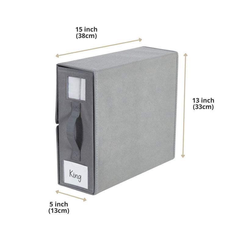 DECOMOMO Foldable Bed Sheet Organizers and Storage, Grey