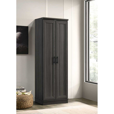 Contemporary Engineered Wood Storage Cabinet in Light Wood by Latitude Run