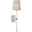Julie Neill Lucia 21" Cordless Sconce with Linen Shade-2105074076