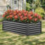 Lit de jardin surélevé d'extérieur en métal 6 x 3 x 3 pi Seiter avec gants, crème-72619537-72619539